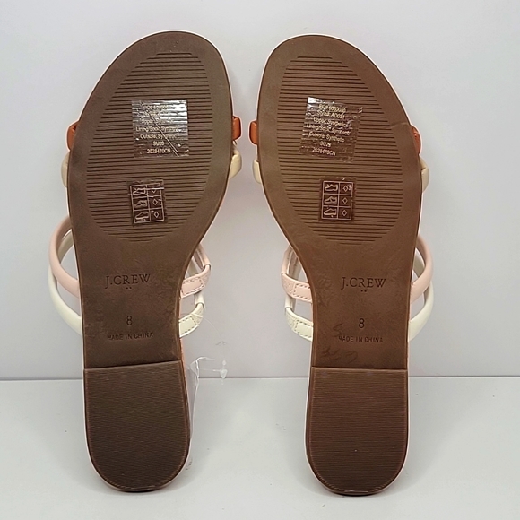 J. Crew | Seaside pastel strappy slide sandals | WMS 8 | NWT - Picture 7 of 9